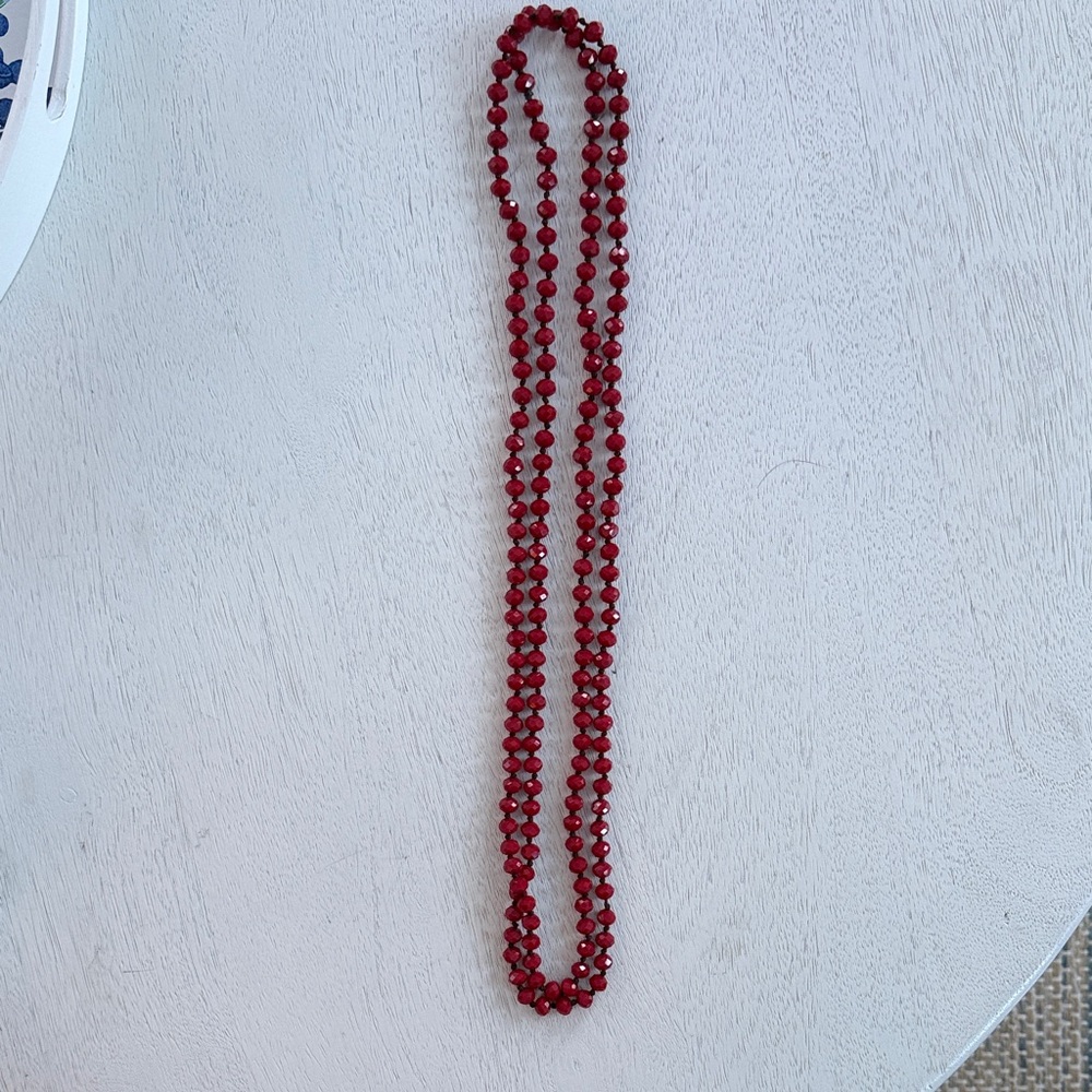Red Beaded Necklace